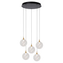 Lucide GISELA - Suspension - Ø 48 cm - LED Dim. - 5x3,8W 2700K - Transparent - Premium