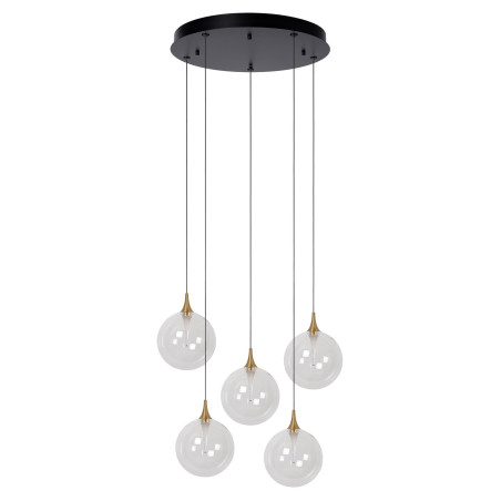 Lucide GISELA - Suspension - Ø 48 cm - LED Dim. - 5x3,8W 2700K - Transparent - Premium