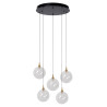 Lucide GISELA - Suspension - Ø 48 cm - LED Dim. - 5x3,8W 2700K - Transparent - Premium