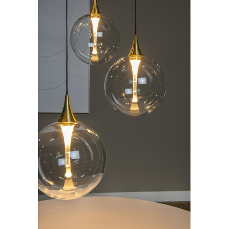 Lucide GISELA - Suspension - Ø 48 cm - LED Dim. - 5x3,8W 2700K - Transparent - Premium