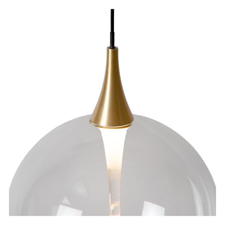 Lucide GISELA - Suspension - Ø 48 cm - LED Dim. - 5x3,8W 2700K - Transparent - Premium