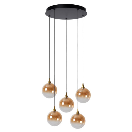 Lucide GISELA - Suspension - Ø 48 cm - LED Dim. - 5x3,8W 2700K - Ambre - Premium