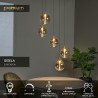 Lucide GISELA - Suspension - Ø 48 cm - LED Dim. - 5x3,8W 2700K - Ambre - Premium