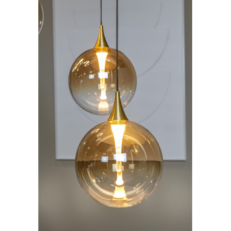 Lucide GISELA - Suspension - Ø 48 cm - LED Dim. - 5x3,8W 2700K - Ambre - Premium