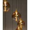 Lucide GISELA - Suspension - Ø 48 cm - LED Dim. - 5x3,8W 2700K - Ambre - Premium