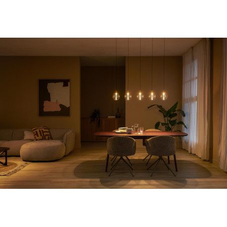 Lucide GISELA - Suspension - LED Dim. - 5x4W 2700K - Avec module LED remplaçable - Ambre - Premium