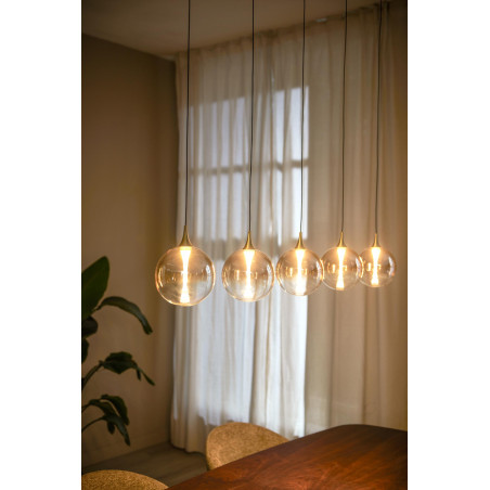 Lucide GISELA - Suspension - LED Dim. - 5x4W 2700K - Avec module LED remplaçable - Ambre - Premium