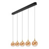 Lucide GISELA - Suspension - LED Dim. - 5x4W 2700K - Avec module LED remplaçable - Ambre - Premium