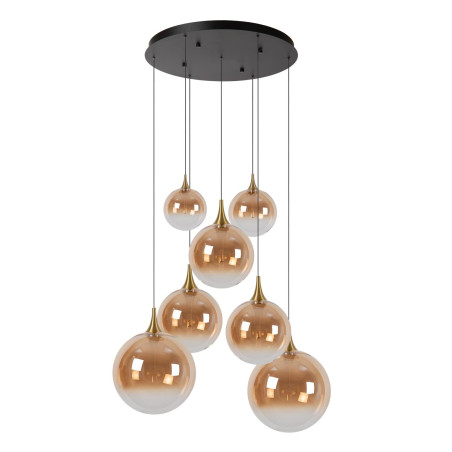 Lucide GISELA - Suspension - Ø 84 cm - LED Dim. - 2700K - Avec module LED remplaçable - Ambre - Premium