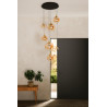 Lucide GISELA - Suspension - Ø 84 cm - LED Dim. - 2700K - Avec module LED remplaçable - Ambre - Premium