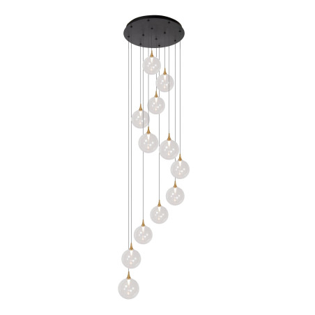 Lucide GISELA - Suspension - Ø 61 cm - LED Dim. - 12x3,5W 2700K - Transparent - Premium