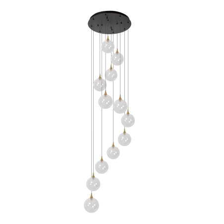 Lucide GISELA - Suspension - Ø 61 cm - LED Dim. - 12x3,5W 2700K - Transparent - Premium