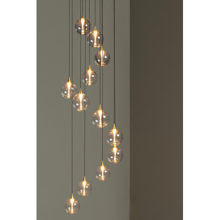 Lucide GISELA - Suspension - Ø 61 cm - LED Dim. - 12x3,5W 2700K - Transparent - Premium
