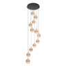 Lucide GISELA - Suspension - Ø 61 cm - LED Dim. - 12x3,5W 2700K - Convient aux mezzanines et plafonds hauts - Ambre - Premium