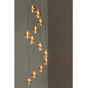 Lucide GISELA - Suspension - Ø 61 cm - LED Dim. - 12x3,5W 2700K - Convient aux mezzanines et plafonds hauts - Ambre - Premium