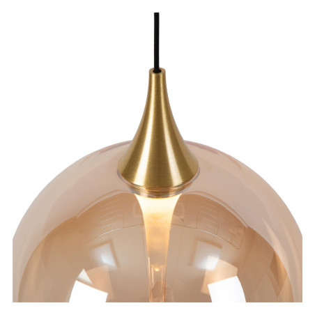 Lucide GISELA - Suspension - Ø 61 cm - LED Dim. - 12x3,5W 2700K - Convient aux mezzanines et plafonds hauts - Ambre - Premium