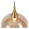 Lucide GISELA - Suspension - Ø 61 cm - LED Dim. - 12x3,5W 2700K - Convient aux mezzanines et plafonds hauts - Ambre - Premium