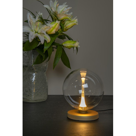 Lucide GISELA - Lampe de table - Ø 16 cm - LED Dim. - 1x5W 2700K - Transparent - Premium