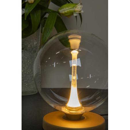 Lucide GISELA - Lampe de table - Ø 16 cm - LED Dim. - 1x5W 2700K - Transparent - Premium
