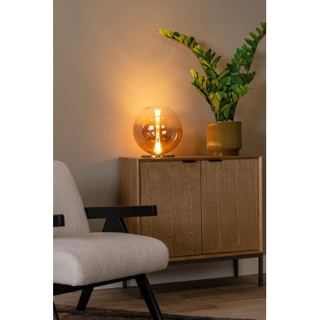 Lucide GISELA - Lampe de table - Ø 30 cm - LED Dim. - 1x12W 2500K - Ambre - Premium