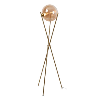 Lucide GISELA - Lampadaire - Ø 56 cm - LED Dim. - 1x12,2W 2700K - Avec module LED remplaçable - Ambre - Premium