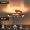 Lucide APPLAUSE - Plafonnier - Ø 40 cm - LED Dim. - CCT - 1x26W 2200K/4000K - Café - Premium