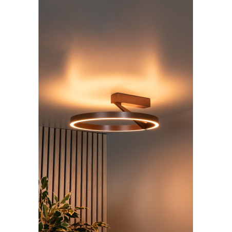 Lucide APPLAUSE - Plafonnier - Ø 40 cm - LED Dim. - CCT - 1x26W 2200K/4000K - Café - Premium