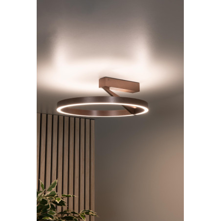 Lucide APPLAUSE - Plafonnier - Ø 40 cm - LED Dim. - CCT - 1x26W 2200K/4000K - Café - Premium