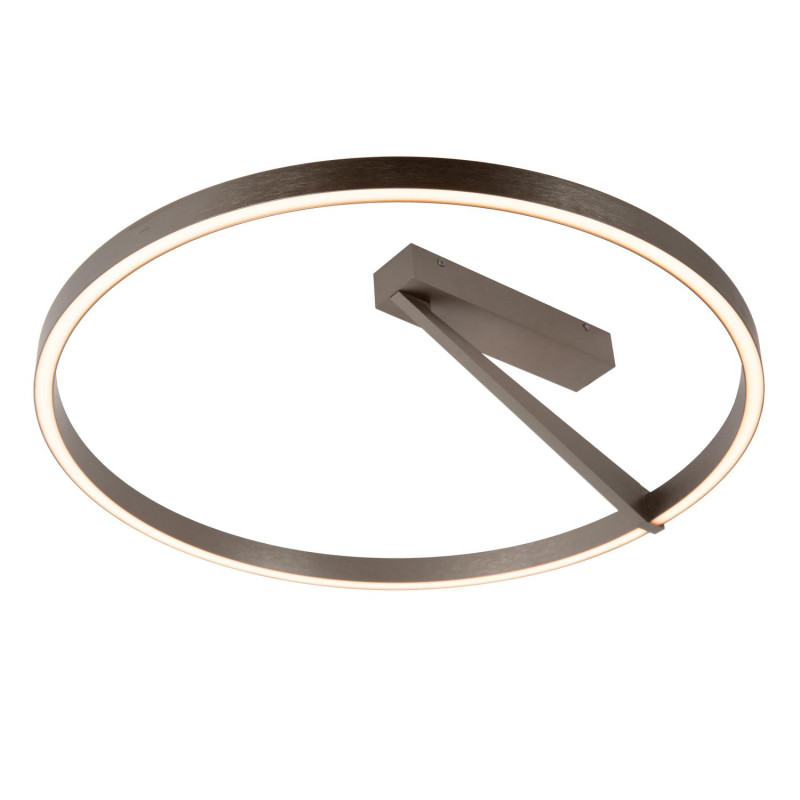 Lucide APPLAUSE - Plafonnier - Ø 60 cm - LED Dim. - CCT - 1x40W 2200K/4000K - Fer gris - Premium