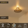 Lucide SANTIAGO - Plafonnier - Ø 23 cm - LED Dim. - CCT - 1x10W 2700K/4000K - Ambre - Premium