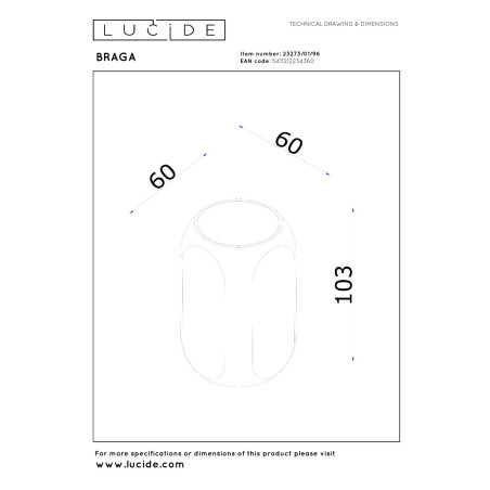 Lucide BRAGA - Applique murale - 1xGU10 (MR16) - Café - Premium