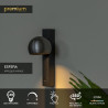 Lucide ESFERA - Applique murale - LED Dim. - 1x9W 2700K - Fer gris - Premium