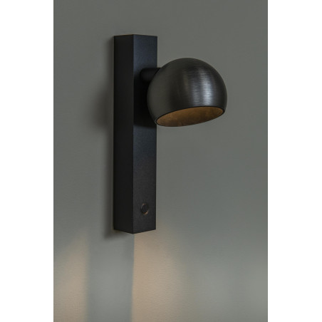 Lucide ESFERA - Applique murale - LED Dim. - 1x9W 2700K - Fer gris - Premium
