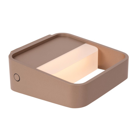 Lucide SILVI - Applique murale Rechargeable - Batterie/Piles - LED Dim. - 1x3,7W 2700K - Café - Premium
