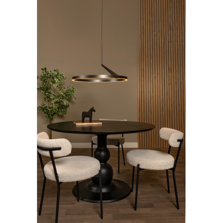 Lucide APPLAUSE - Suspension - Ø 60 cm - LED Dim. - CCT - 1x32W 2700K/4000K - Détecteur à balayage manuel - Fer gris - Premium