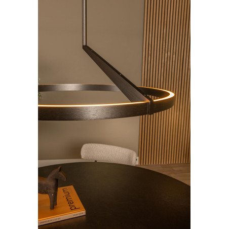 Lucide APPLAUSE - Suspension - Ø 60 cm - LED Dim. - CCT - 1x32W 2700K/4000K - Détecteur à balayage manuel - Fer gris - Premium