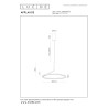 Lucide APPLAUSE - Suspension - Ø 60 cm - LED Dim. - CCT - 1x32W 2700K/4000K - Détecteur à balayage manuel - Fer gris - Premium