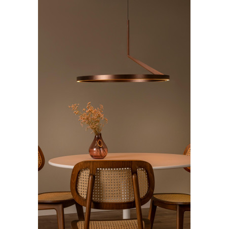 Lucide APPLAUSE - Suspension - Ø 60 cm - LED Dim. - CCT - 1x32W 2700K/4000K - Détecteur à balayage manuel - Café - Premium