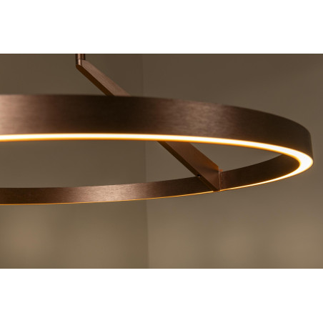 Lucide APPLAUSE - Suspension - Ø 60 cm - LED Dim. - CCT - 1x32W 2700K/4000K - Détecteur à balayage manuel - Café - Premium
