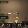 Lucide APPLAUSE - Suspension - Ø 80 cm - LED Dim. - CCT - 1x50W 2700K/4000K - Détecteur à balayage manuel - Fer gris - Premium