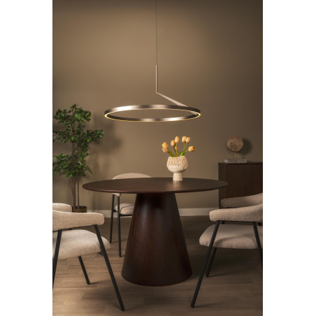 Lucide APPLAUSE - Suspension - Ø 80 cm - LED Dim. - CCT - 1x50W 2700K/4000K - Détecteur à balayage manuel - Fer gris - Premium