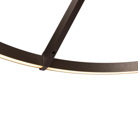 Lucide APPLAUSE - Suspension - Ø 80 cm - LED Dim. - CCT - 1x50W 2700K/4000K - Détecteur à balayage manuel - Fer gris - Premium