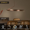 Lucide APPLAUSE - Suspension - Ø 80 cm - LED Dim. - CCT - 1x50W 2700K/4000K - Détecteur à balayage manuel - Café - Premium
