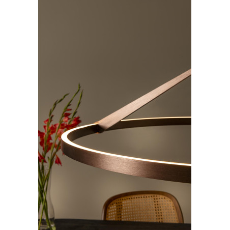 Lucide APPLAUSE - Suspension - Ø 80 cm - LED Dim. - CCT - 1x50W 2700K/4000K - Détecteur à balayage manuel - Café - Premium