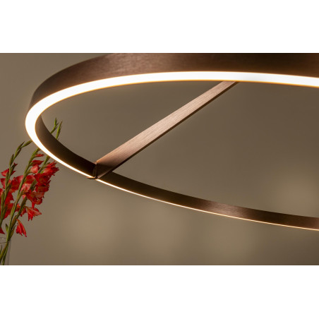 Lucide APPLAUSE - Suspension - Ø 80 cm - LED Dim. - CCT - 1x50W 2700K/4000K - Détecteur à balayage manuel - Café - Premium
