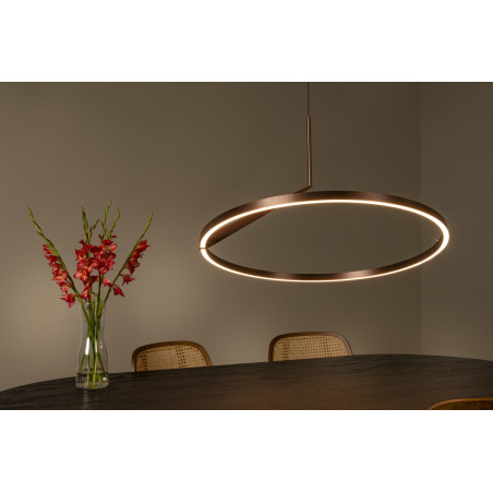 Lucide APPLAUSE - Suspension - Ø 80 cm - LED Dim. - CCT - 1x50W 2700K/4000K - Détecteur à balayage manuel - Café - Premium