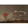 Lucide APPLAUSE - Suspension - Ø 80 cm - LED Dim. - CCT - 1x50W 2700K/4000K - Détecteur à balayage manuel - Café - Premium