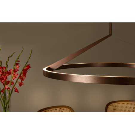 Lucide APPLAUSE - Suspension - Ø 80 cm - LED Dim. - CCT - 1x50W 2700K/4000K - Détecteur à balayage manuel - Café - Premium