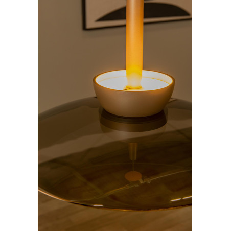 Lucide SANTIAGO - Suspension - Ø 32 cm - LED Dim. - CCT - 1x16W 2700K/4000K - Ambre - Premium