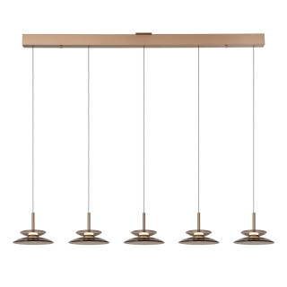 Lucide SANTIAGO - Suspension - LED Dim. - CCT - 5x10W 2700K/4000K - Ambre - Premium